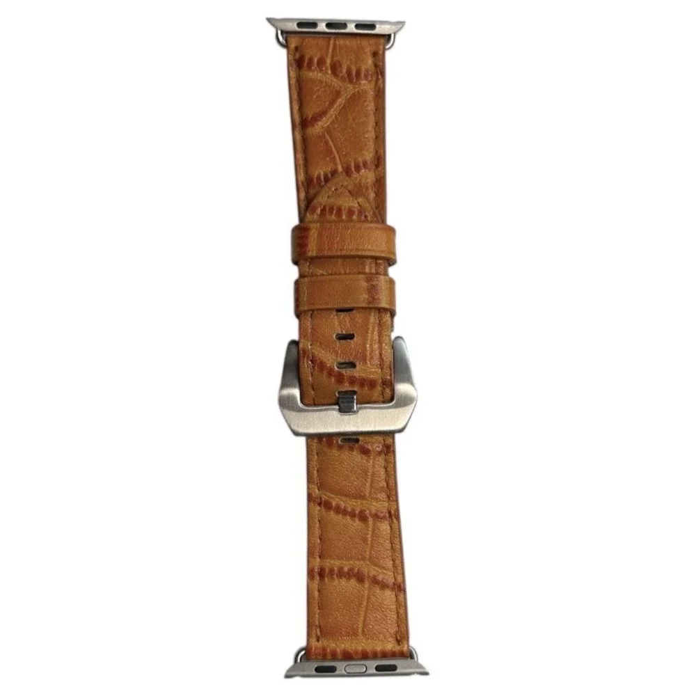 LEATHER Croc Embossed Strap for Apple Smart Watch 38mm 40mm 41mm Classic NWOT